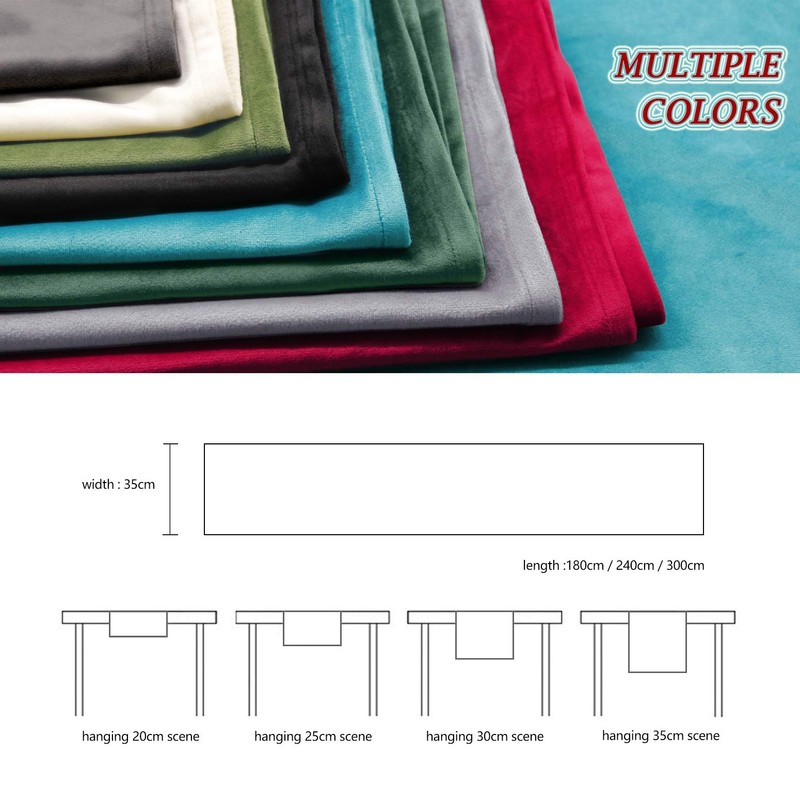 BALCONY & FALCON Green Table Runner for Dining Room Washable