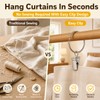 Kaaeiccr 45mm Curtain Rings With Clips, 20 Pack Metal Drapery