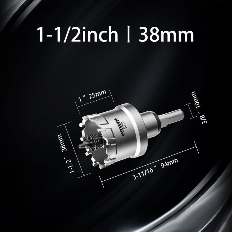 Mollom (1-1/2'' | 38mm) Heavy Duty Carbide Hole Saw with