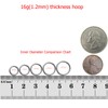 NewkeepsR 5pcs-16G(1.2mm) Hinged Clicker Steel Nose Ring Hypoallergenic Full Hoops,