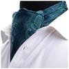 Gusleson Men's Green Cravat Self Tie Paisley Jacquard Woven Floral