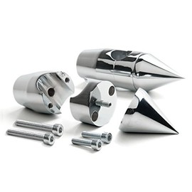 Krator SR005-001C Bike Handlebar (2 1/4" Spiked Chrome Motorcycle Cruiser Pullback Risers 1" Bar)