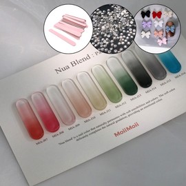classic nail Moimoi Noir Blend 2 Color Grenade Gradient + 30 Parts / 모이모이 누아블렌드2 컬러 그라네일 그라데이션+파츠30개