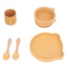 Baby Feeding Set Cute Bear Shape Soft Safe Silicone Toddler