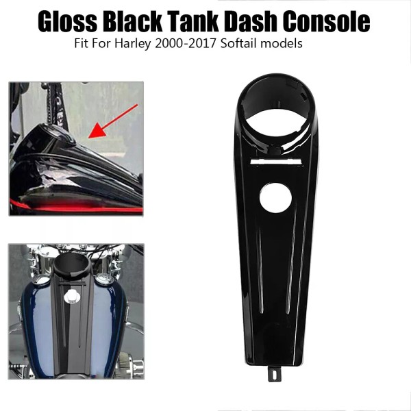 Unbranded Gloss Black Dash Panel Gas Tank Fuel Cover For