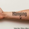 'Funny Hanging Monkey' Temporary Tattoo - Water Resistant, Skin-Safe, Non-Toxic