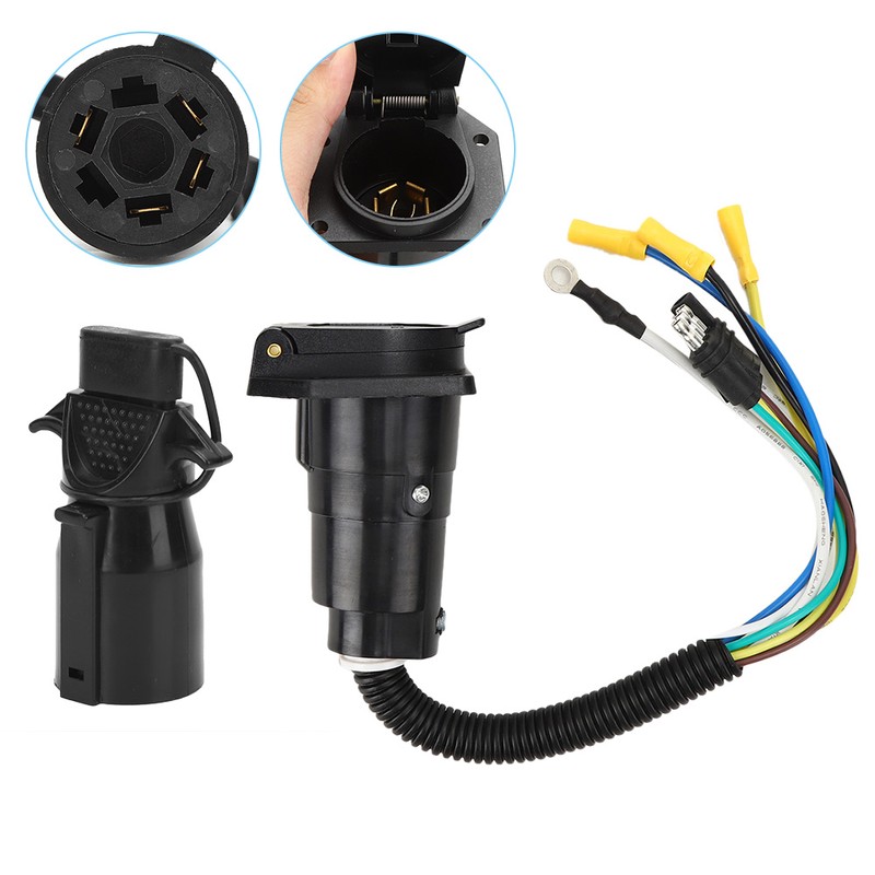 12V Trailer RV Connector 7 Way to 4 Way Hitch