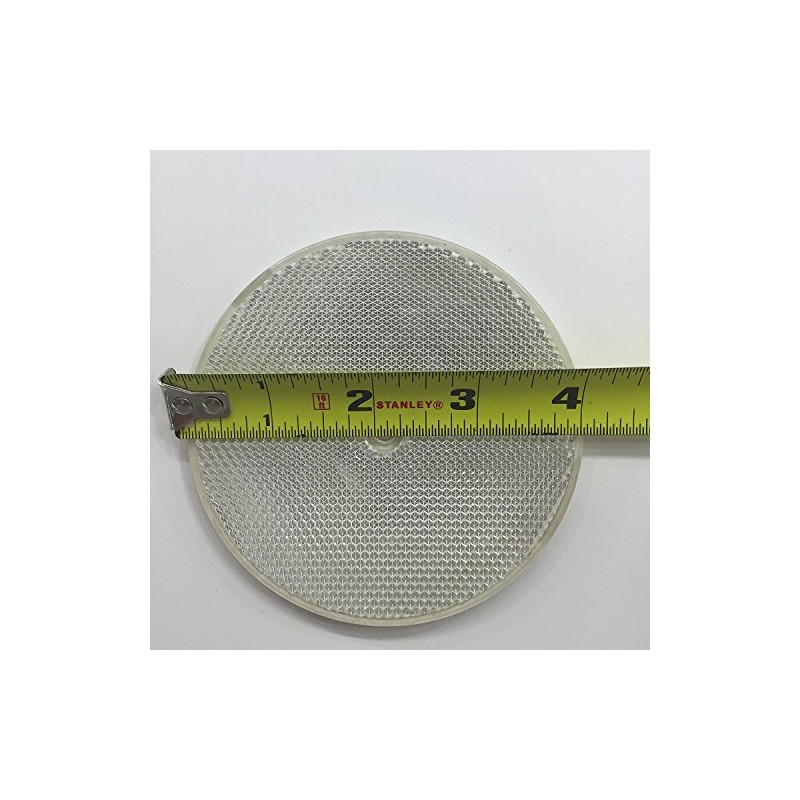 AMAZING BEAM 3.165 Ø Clear Round Reflector White Pack of