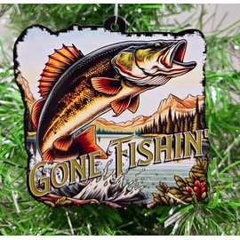 Fishing Ornament - Gone Fishin' Ornament Fishing Camping Christmas Ornament