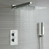 Voolan All Metal Shower Head with Extension Arm, Stainless Steel