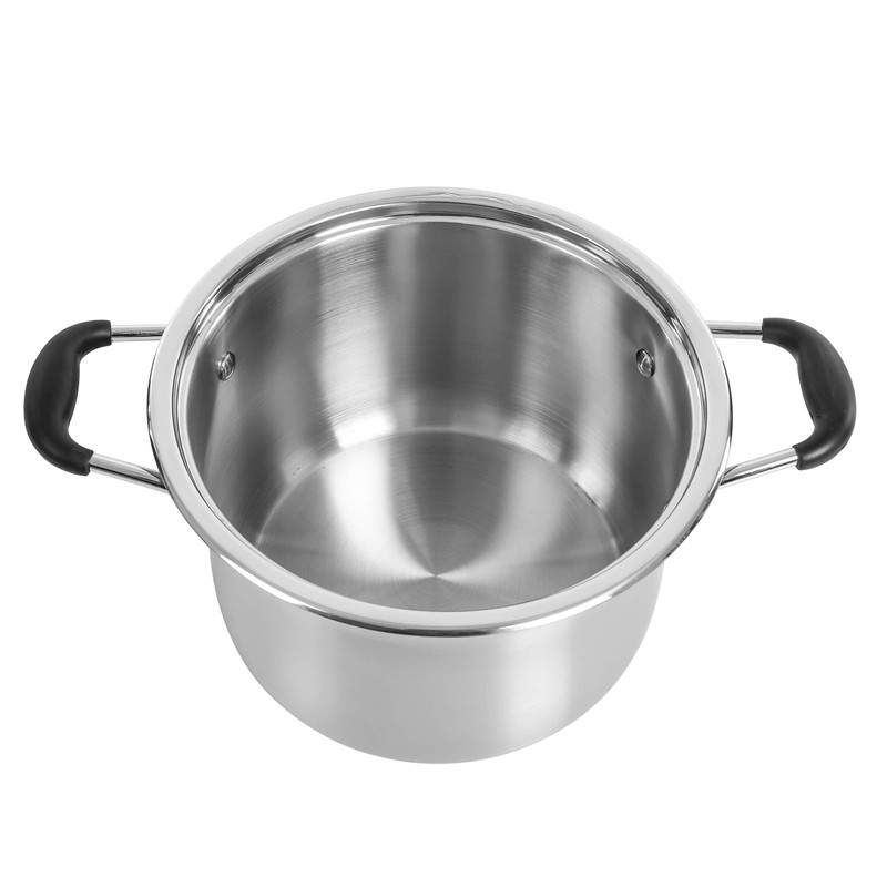 CONCORD Stainless Steel Stock Pot with Glass Lid (Induction Compatible)
