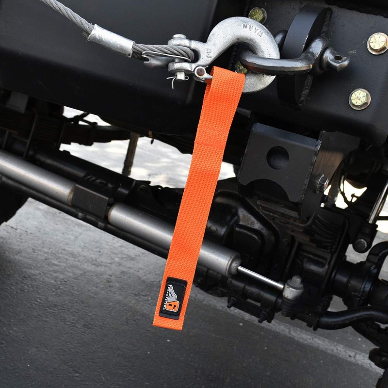 Agency 6 Winch Hook Pull Strap - Orange - 1.5