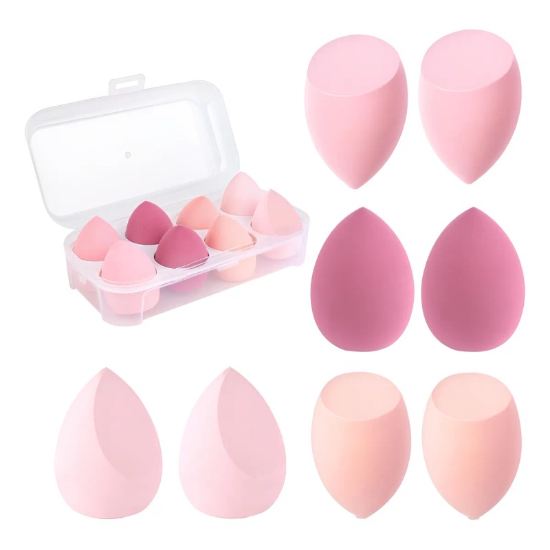 8 Esponja Maquillaje Facial Para Base De De Belleza Con