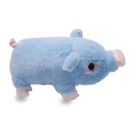 Cute Little Piggy Stuffed Animal, Adorable Snuggly Pig Plush Toy with Sweet Snout and Expressive Eyes, Super Soft and Lifelike Piglet Plushies for Gifts or Plushie Collectors 10 Inches (Blue)