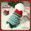 Persoshow 2Packs Christmas Sweater for Dog,Green Christmas Pet Pullover Sweater
