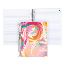 Erin Condren 8.5" X 11" Lined Platinum Spiral Notebook - Ettavee Inspire, 160 Lined Notes & Goal-Setting Pages, 80 Lb, Thick Paper, Stickers Included