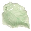 SHOWERORO Ceramic Leaf Shaped Self-draining Soap Dish for Bathroom Stylish