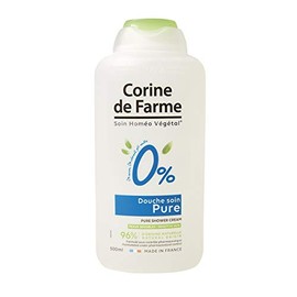 Corine de Farme - Pure Care 0% Shower Gel - Formula for Sensitive Skin - Soap Free - No Dyes, pH Neutral - Bottle of 100% Plant Origin - Gentle Fragrance - Made in France