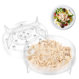 Philorn Chicken Shredder, Professional Chicken Breast Shredder Tool, Transparent Lid, Ergonomic Handle and Anti-Slip Base, Meat Shredder, Dishwasher Safe, Cleaning Brush, Heat Resistant, BPA Free