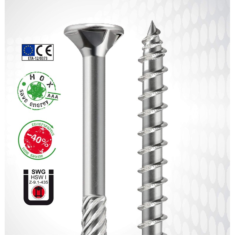 HOX Professional Screw Wood Construction Screw with European Technical Approval