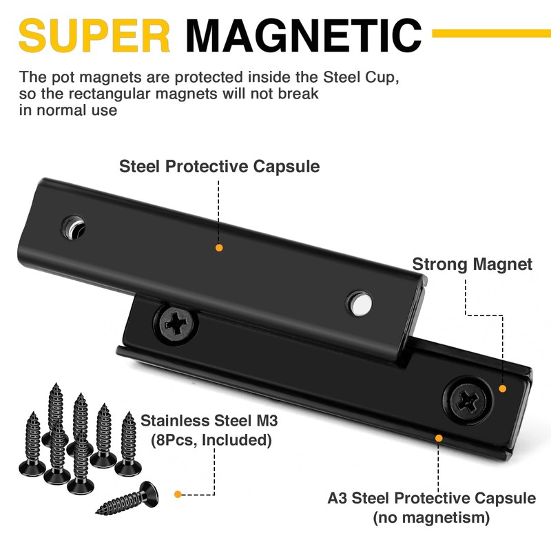 DIYMAG Strong Neodymium Rectangular Magnets 4Pack, 2.36" x 0.53" x