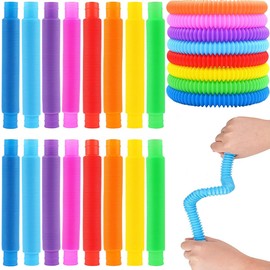 KOUQIYA Mini Ttubos Sensoriales,Pop Tube Sensor Fidget Toy para Niños y Adultos,Colorido Kit de Tubo Estirable,Tubos para Reventar,Juguetes Educativos Sensoriales,Regalos de Niños