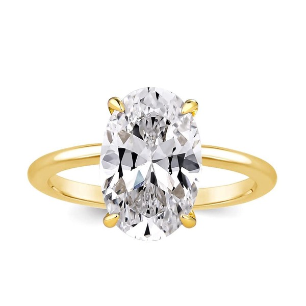 3.5ct Elongated Oval Cut Engagement Ring for Women,5A Grade Cubic