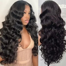 Bling Hair 34 36 Inch 13x4 Lace Front Human Hair Wigs Brazilian Body Wave 13x6 HD Lace Frontal Wigs 4X4 Lace Closure Wig For Women - Color: 13x4 lace wig, Size: 22inch