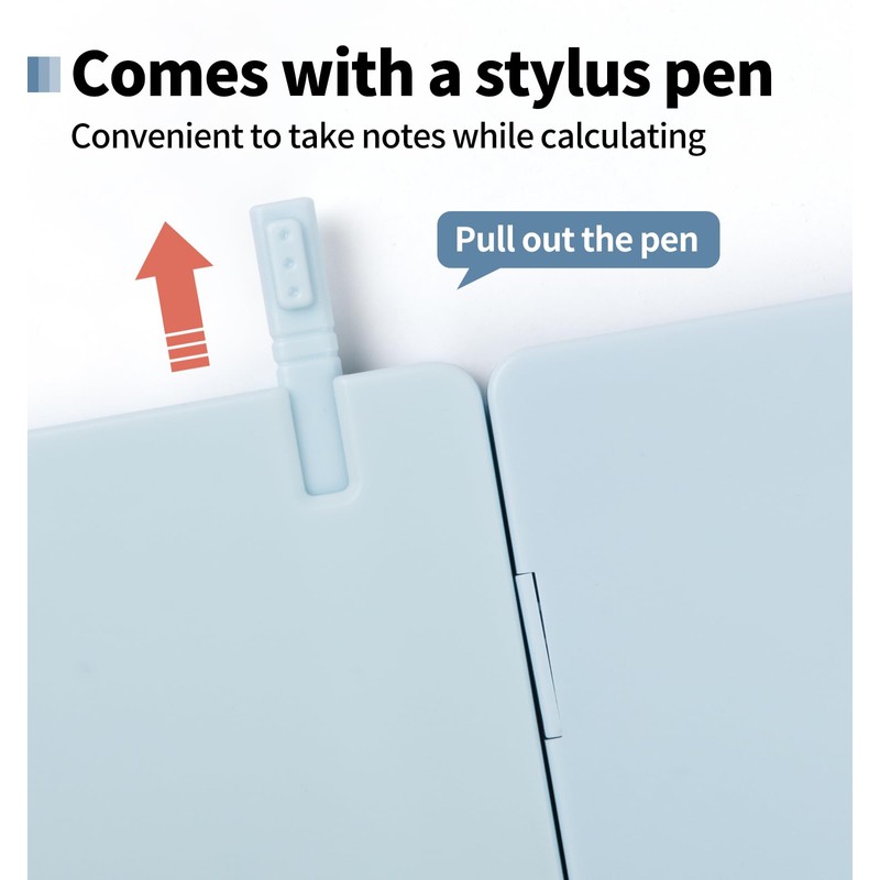 Desk Portable Basic Calculator with Notepad and Stylus, 12 Digit