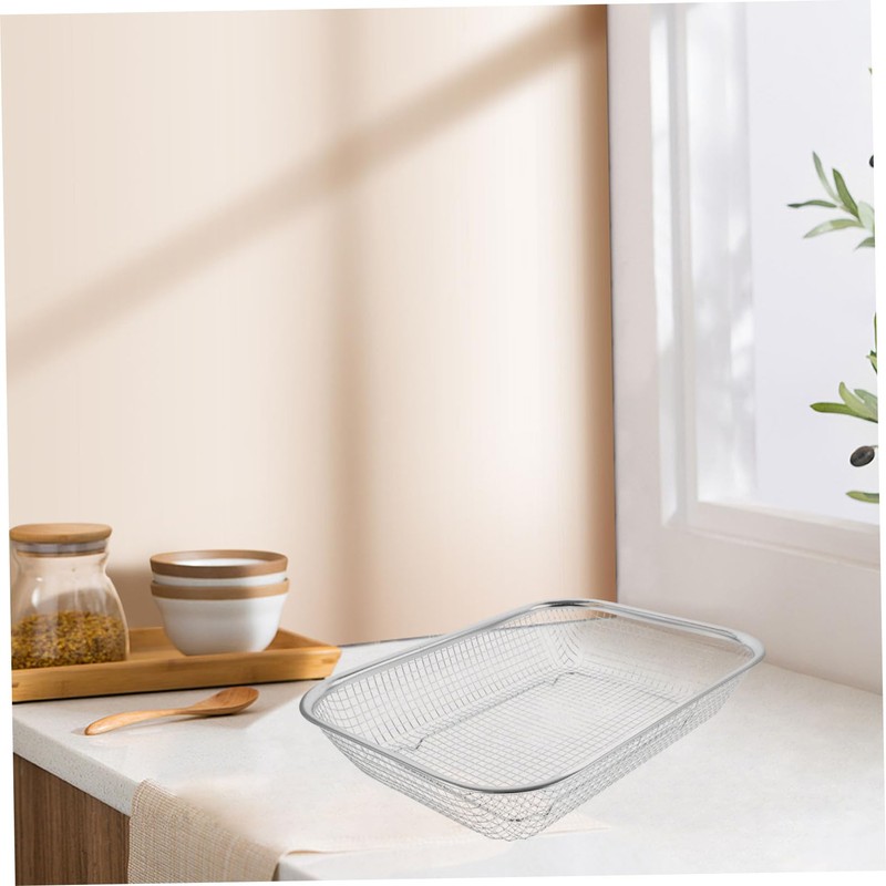FONDOTIN 1pc Multi-Purpose Stainless Steel Drain Basket Sieve for Kitchen