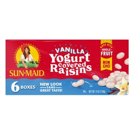 Sun-Maid • Yogurt Raisins Variety Pack (Pack Of 30), Vanilla (Pack Of 18), Chocolate (Pack Of 12), Dried Fruit, Non-GMO, Healthy Lunch Box Snack
