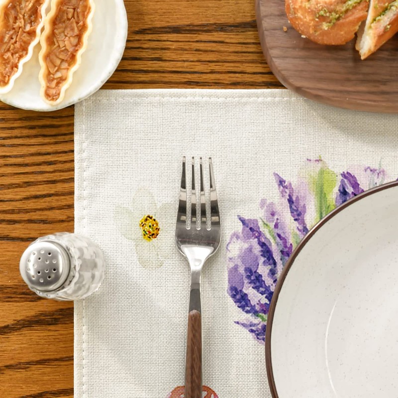 Artoid Mode Spring Set of 4 Placemats, Flower Vase, Tulip,