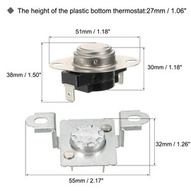 MECCANIXITY 279973 Dryer Thermal Cut-Off Fuse Kit Replacement Easy to Install Iron Black for Dryers 279973, 3391913, 8318314, AP3094323