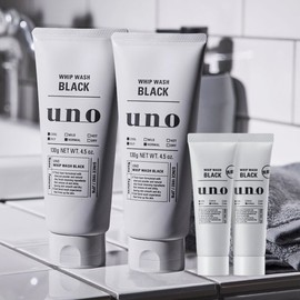 (우노)우노 휩 워시 블랙 130g 2개 +  휩 워시 블랙 30ml 2개 (Uno) Uno Whip Wash Black 130g 2ea + Whip Wash Black 30ml 2ea