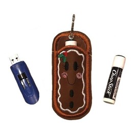 Gingerbread Man Lip Balm/USB Holder Key Fob