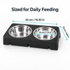 Adjustable Elevated Dog Feeder with Slow Feeder Bowl and Stainless