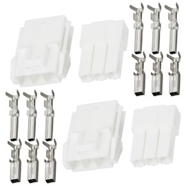 VGOL 2 Sets of 3 Pin Car Male Female Connectors 230v 240v for Campervans Motorhomes Marine Craft Pre-Wired