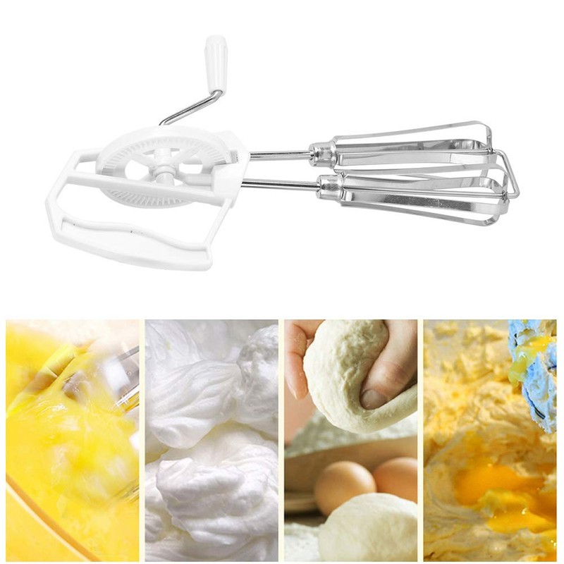 Manual Egg Mixer, Stainless Steel Hand Mixer, Whisk, Non-Slip Handle,