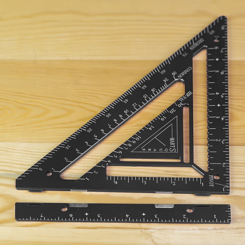 7.5" Magnetic Rafter Square with Jig Block - Multi-Angle Measuring