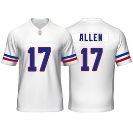 Custom Mens/Youth Football Josh Stitched T-Shirt for Sports Fan Allen White No Brand/Logos