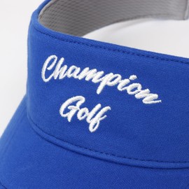 Champion CW-ZG702C Sun Visor, 100% Cotton, Adjuster, Graphic Logo Print, Women's Visor, Accessories Golf, blue