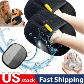 unbranded 2x Electrostatic Pet Hair Removal Gloves Brush,Double-s