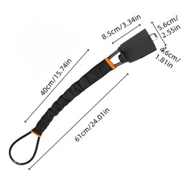 WizeFolk Adjustable Steering Wheel Lock, Universal Seat Belt Lock, Anti-Theft Device, Car Lock Car Theft Prevention, with 3 Keys Fit Most Cars Vehicle Truck SUV Van(Black)