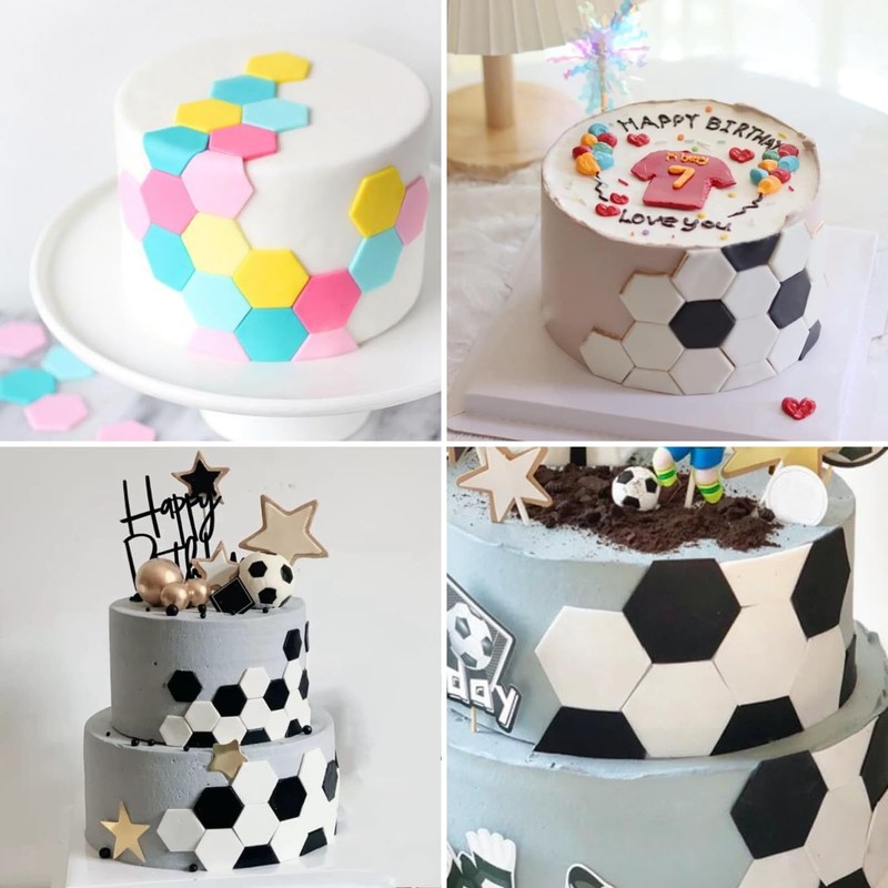 PTaizjjz Hexagonal Cookie Cutter,14 Cavity Mini Hexagonal Shapes Molds for