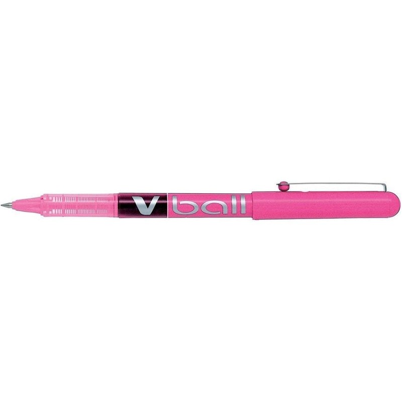 Pilot V Ball VB5 Rollerball Pens Liquid Ink Fine Metal