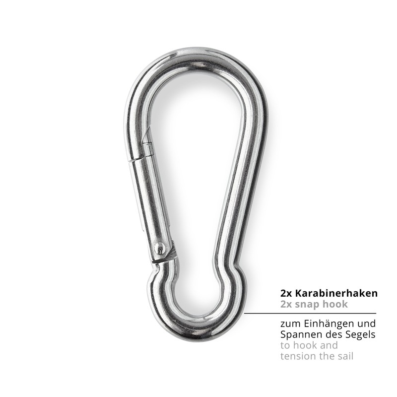 Lumaland awning incl. Attachment ropes, 100% HDPE with stabiliser for