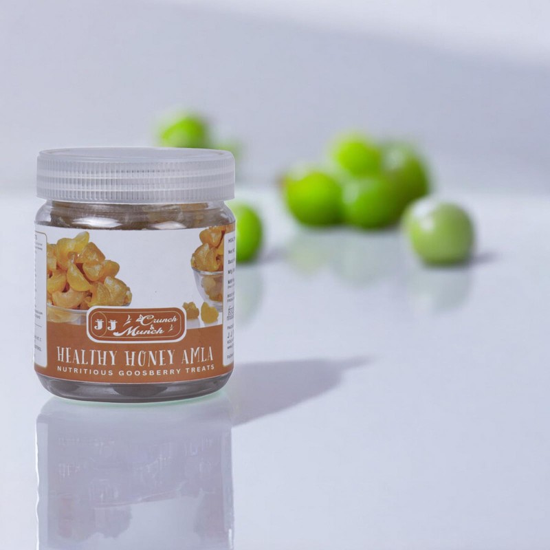 J J Crunch N Munch Honey Amla Candy, Sugar-free, Natural