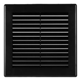 Byson Air Vent Grille - Black Plastic Wall Ducting Ventilation Cover in Multiple Sizes 4", 6", 10", 12", 14" (8 x 8 inches with flyscreen)