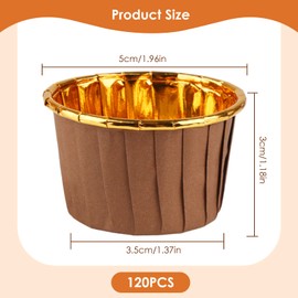 Pack of 120 Mini Muffins Paper Cases Cupcake Cases Muffin Cases Paper Oil Resistant Waterproof Baking Cups Muffin Mould Paper Mini Muffin Mould Muffin Cases for Wedding Birthday Party