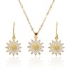 Qzgyoool Collares de Mujer, Juego Collar Aretes de Girasol Chapado